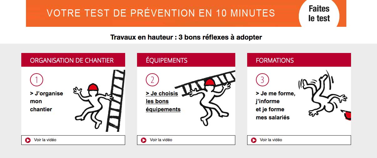 Evaluez vos pratiques sur la prévention des chutes de hauteur