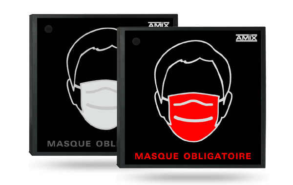 Panneau lumineux d'indication du port du masque obligatoire - AMI20