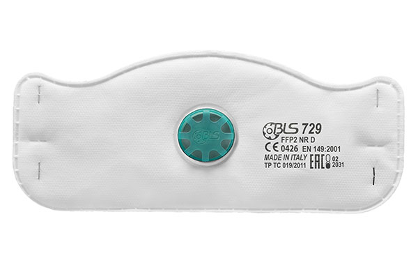 Masque jetable FFP2 NR D à valve pliable BLS 729
