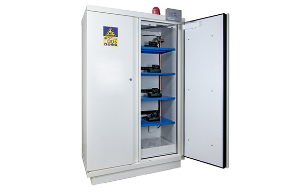 Armoire de sécurité pour le stockage et la charge de batteries Lithium