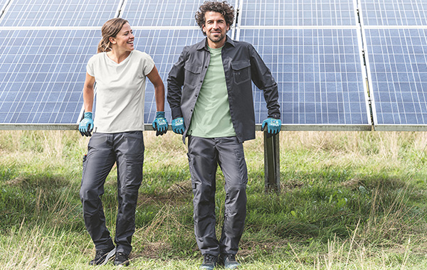 Gamme de vêtements de travail 100% compostables.