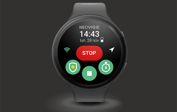 Application conçue pour les montres, destinée à assurer la sécurité des travailleurs isolés - VigieApp