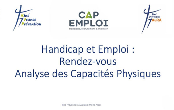 Rendez-vous Kiné Handicap et Emploi